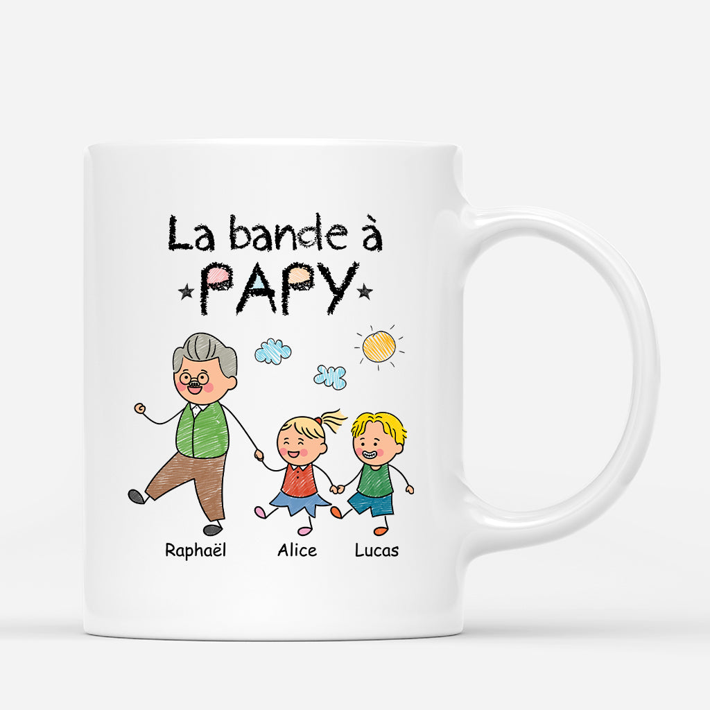 La Bande À Papy Version Dessin Au Crayon De Couleur - Cadeau Personnalisé | Mug Pour Papy