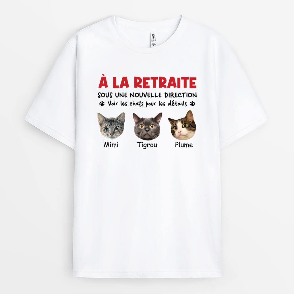 Sous Une Nouvelle Direction Des Chats Avec Photo - Cadeau Personnalisé | T-shirt Pour Amoureux Des Animaux