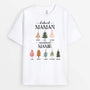 2818AFR1 dabord maman maintenant mamie version sapins colores t shirt femme personnalise pour noel