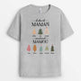 2818AFR2 dabord maman maintenant mamie version sapins colores t shirt femme personnalise pour noel