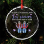 2822OFR1 ornement noel en verre personnalise les soeurs seront toujours reliees par le coeur 2822o8z5e