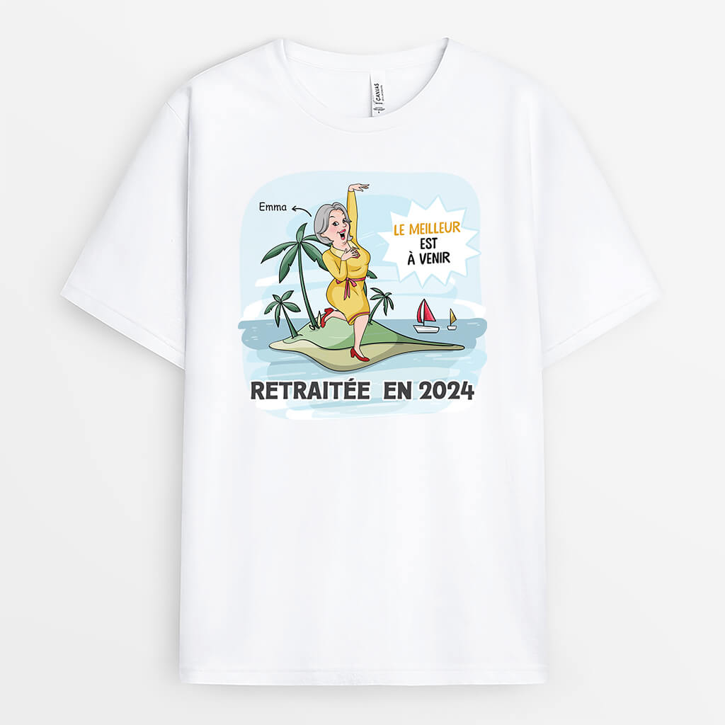 Le Meilleur Est À Venir Version Femme - Cadeau Personnalisé | T-shirt Pour Retraite