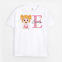 2830AFR1 enfant avec lettre t shirt pour enfant personnalise