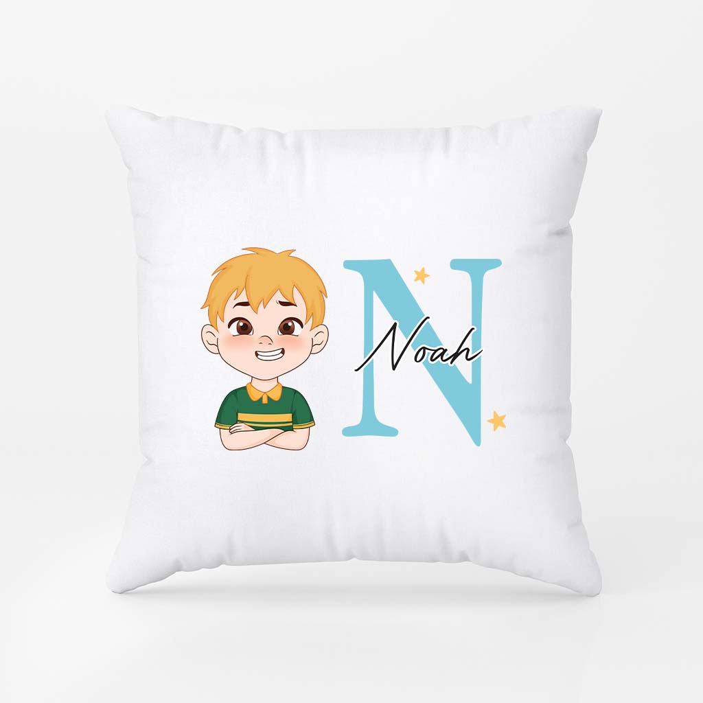 Enfant Avec Lettre - Cadeau Personnalisé | Coussin Pour Enfant