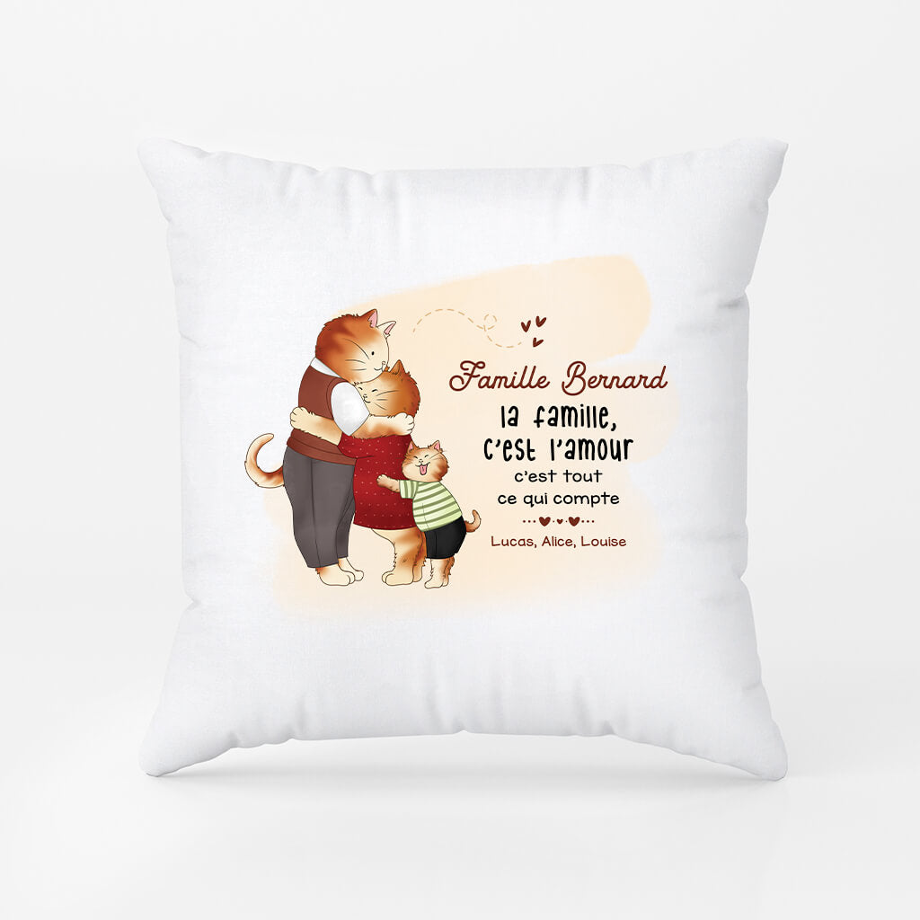 La Famille. C'est L'amour. C'est Tout Ce Qui Compte - Cadeau Personnalisé | Coussin Pour Famille