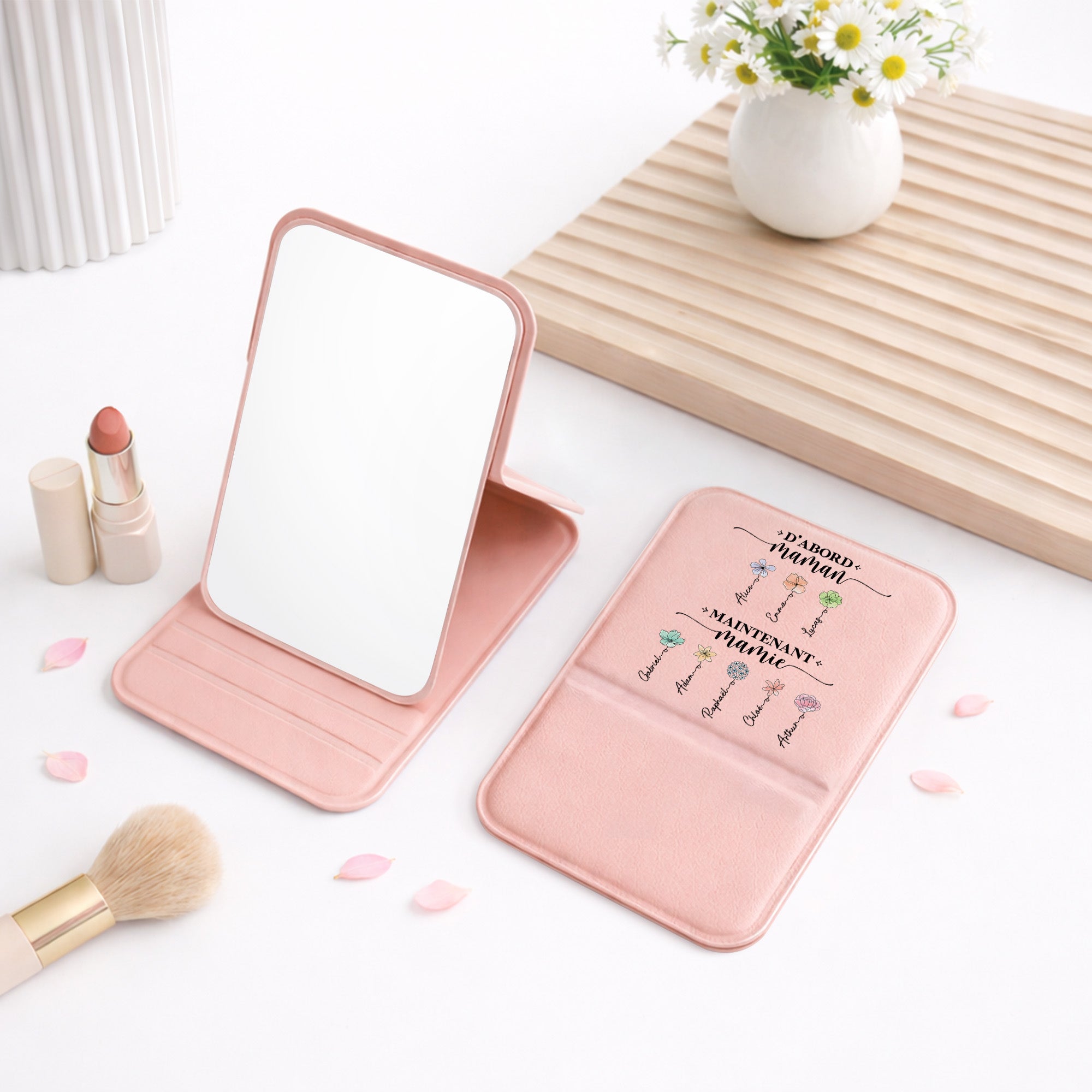 2851AFR2 dabord maman ensuite mamie miroir de poche personnalisee 2851aj6q5a