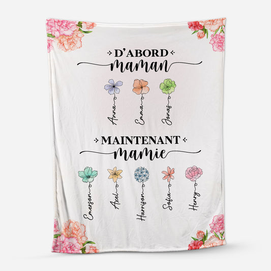 2851BFR1 plaid personnalise mamie dabord maman maintenant mamie 2851b3y5a