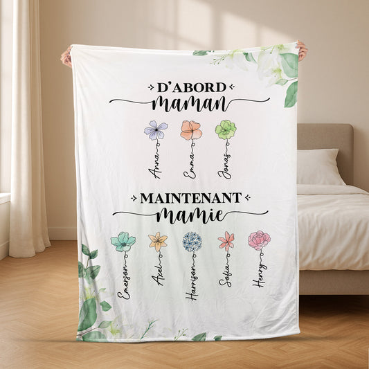 2851BFR2 plaid personnalise mamie dabord maman maintenant mamie 2851b3y5a