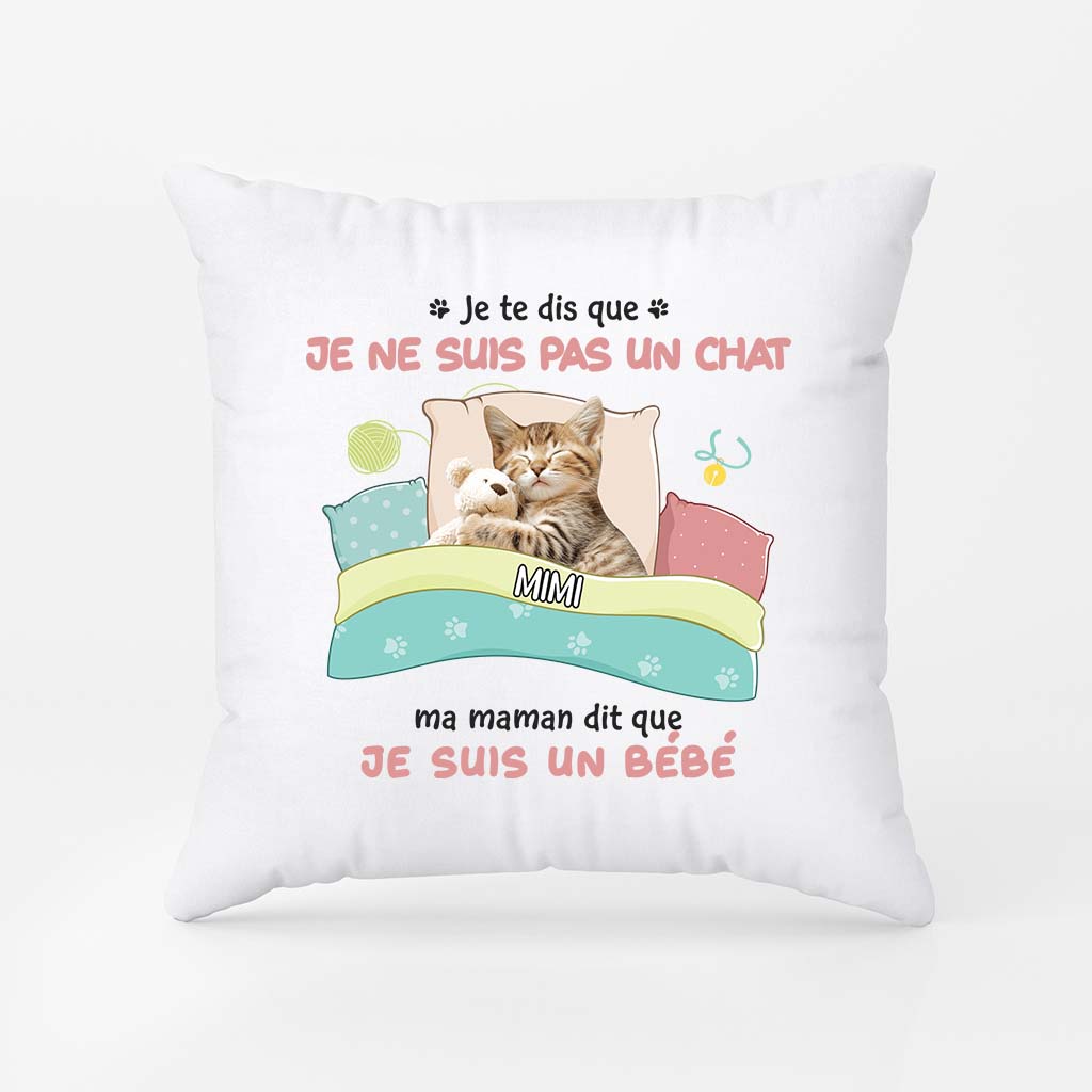 2853PFR2 je te dis que je ne suis pas un chien coussin chien personnalise