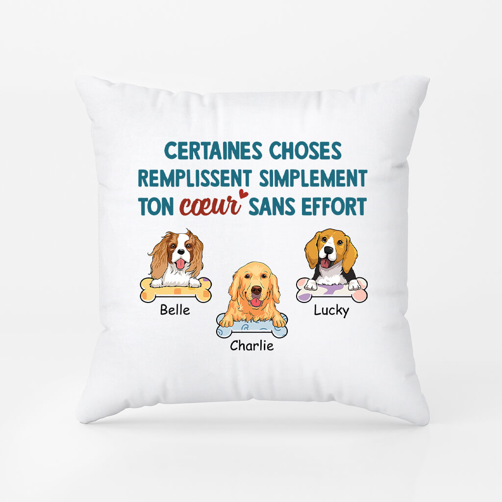 2865PFR2 certaines choses remplissent simplement ton coeur version chiens coussin chien personnalisable