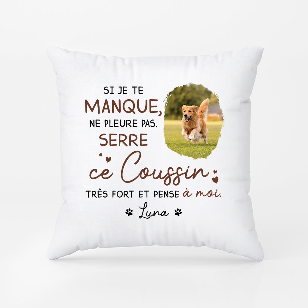 2868PFR2 si je te manque ne pleure pas version chien cadeau commemoratif de chien