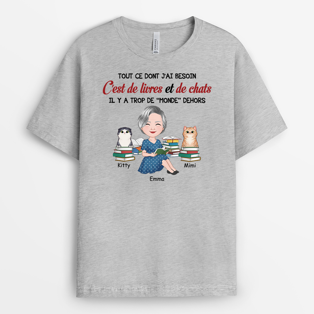 2873AFR2 tout ce dont jai besoin cest de livres et de chats tee shirt chat personnalise_aea97002 6c39 456a 904d a9f95aa85bec