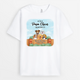2875AFR1 ce papa chien appartient a version cloture bois t shirt personnalise avec chien