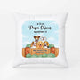 2875PFR1 ce papa chien appartient a version cloture bois coussin personnalise avec chien