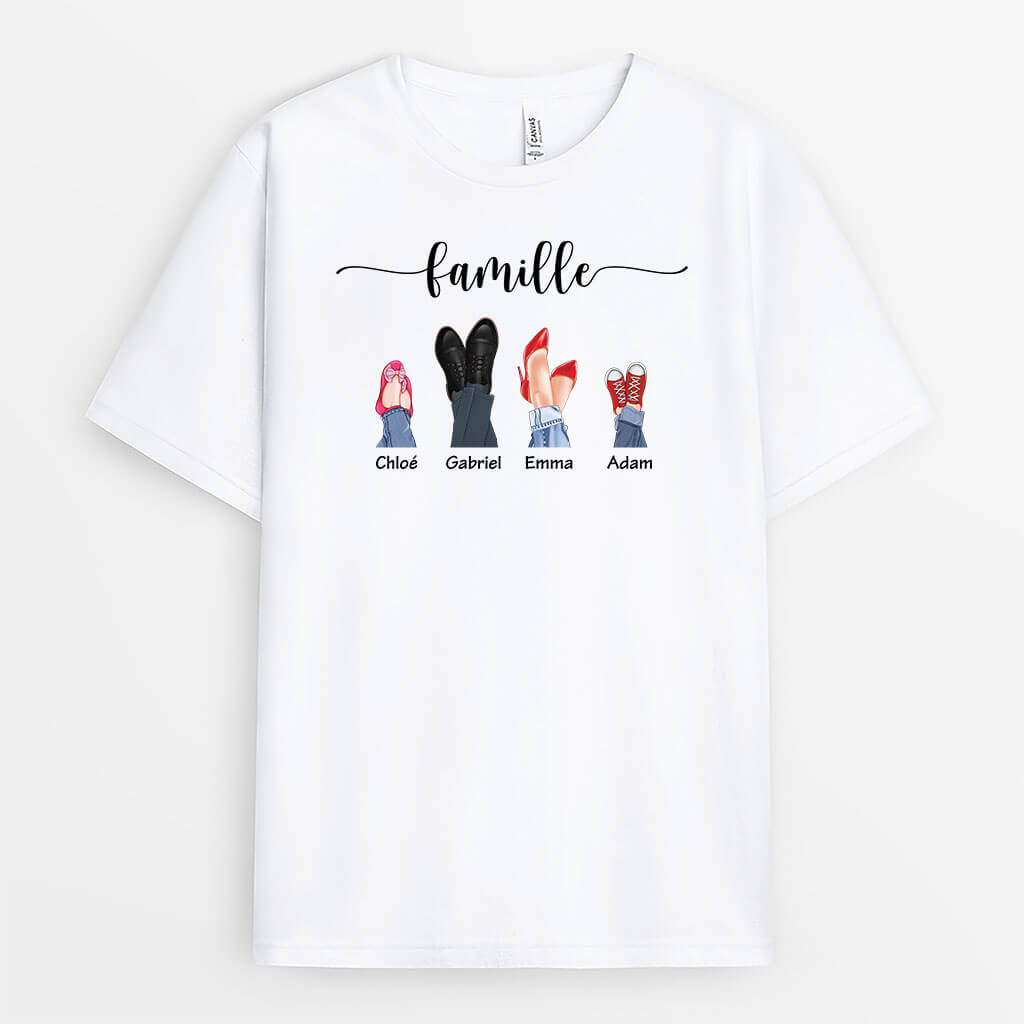 Famille Version Chaussures - Cadeau Personnalisé | T-shirt Pour Famille