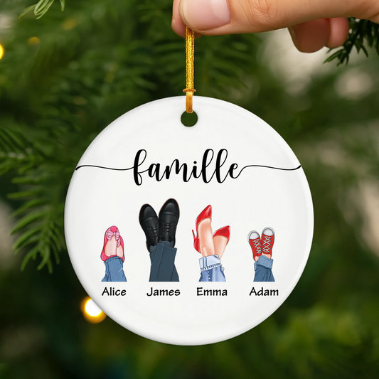 2894OFR2 ornement ceramique personnalisee nos chaussures famille 2894otv7b