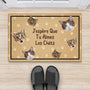 2901DFR2 jespere que tu aimes les chats avec visages paillasson personnalise avec chat