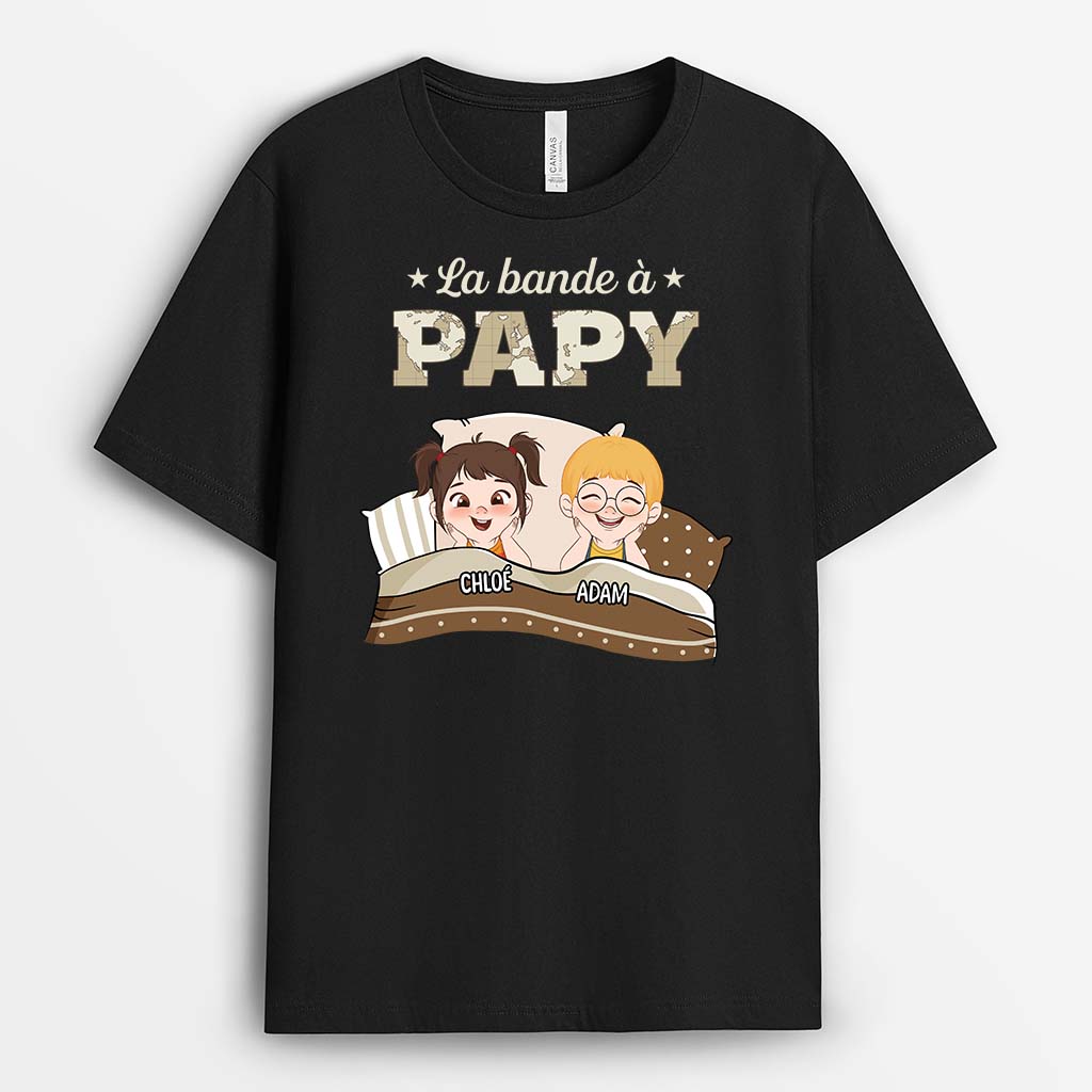 La Bande De Papy Version Aller Au Lit - Cadeau Personnalisé | T-shirt Pour Papy