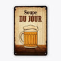 2930EFR1 soupe du jour plaque de porte humour
