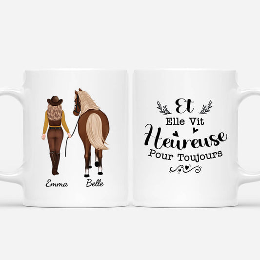 2934MFR1 et elle vit heureuse pour toujours avec son cheval mug personnalise animaux_b6614434 40c5 4443 8dfd 639238a9e5a5