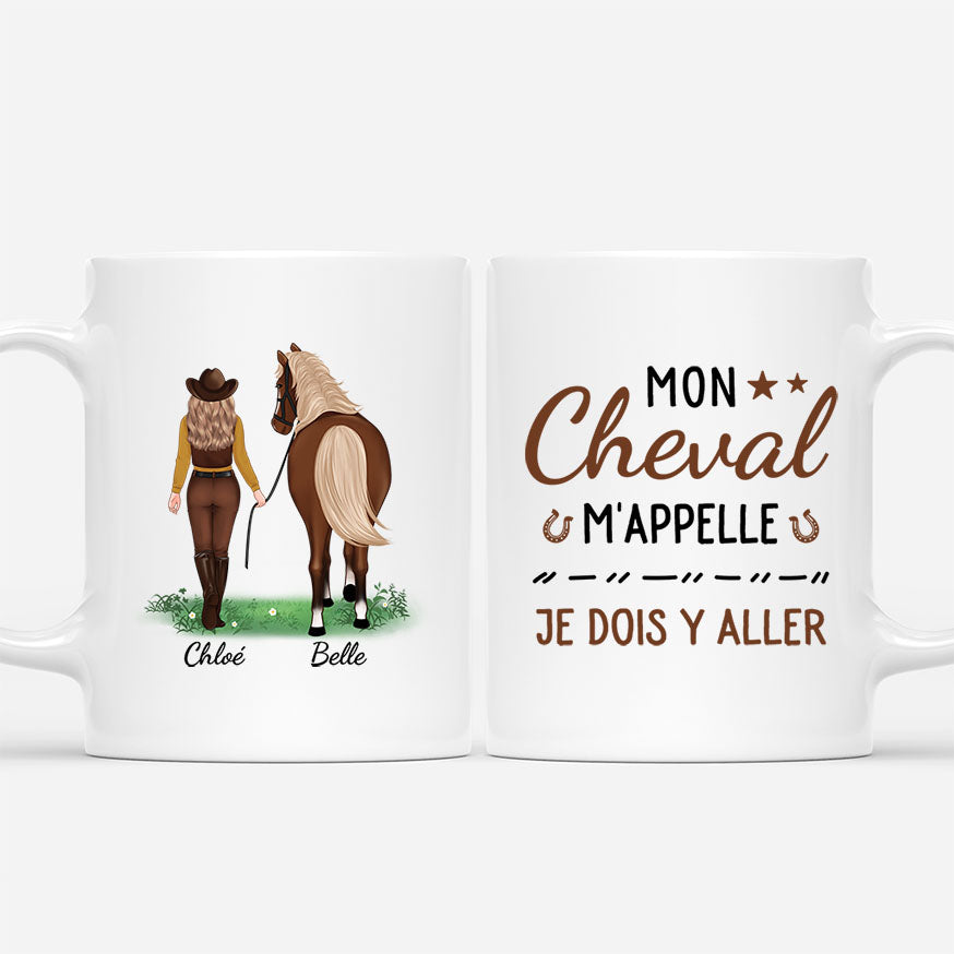 Mon Cheval M'appelle Version Femme - Cadeau Personnalisé | Mug Pour Amoureux Des Animaux