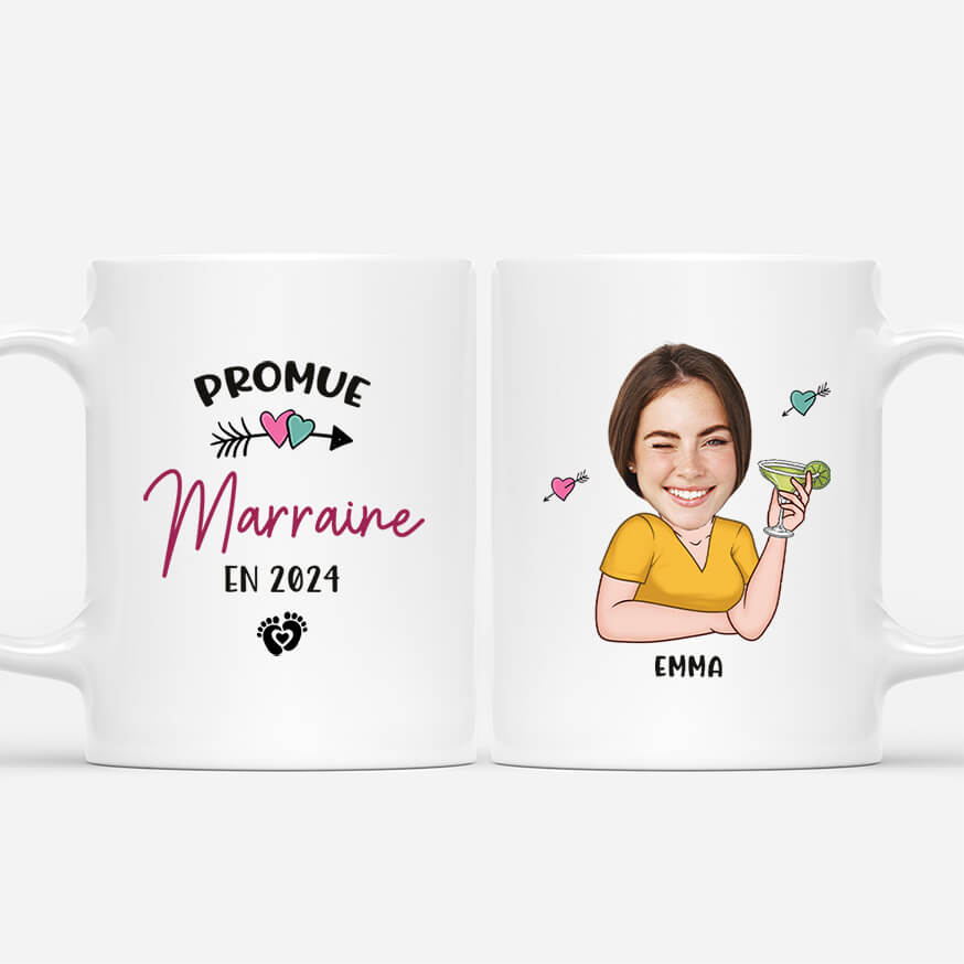 Promue Marraine En 2024 - Cadeau Personnalisé | Mug Pour Marraine