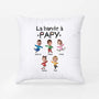 2961PFR2 la bande a papy version noel avec visages coussin papy personnalise pour noel