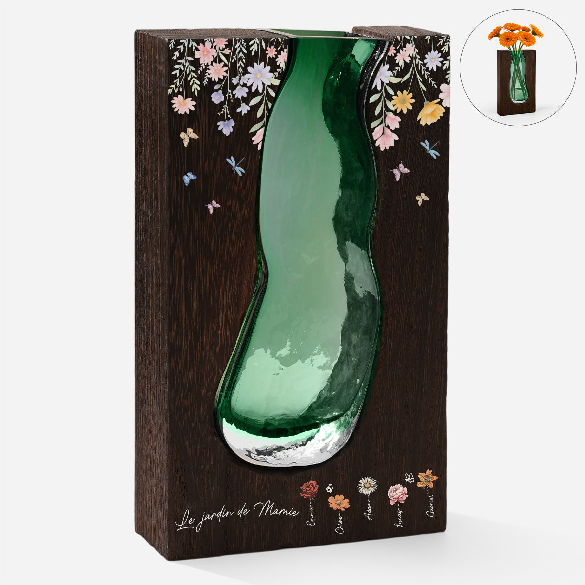2966AFR1 le jardin de maman mamie vase en verre personnalise avec support en bois 2966ao8q5a