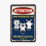 3005EFR2 zone patrouillee par des chats plaque de porte personnalisee chat