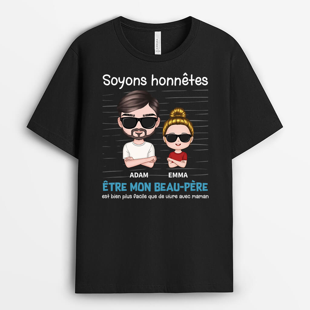 Être Notre Beau-Père Est Bien Plus Facile - Cadeau Personnalisé | T-Shirt Pour Beau-Père