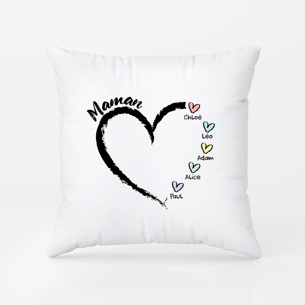 3044PFR2 mamie coeur pastel coussin personnalise maman 3044p8f5a