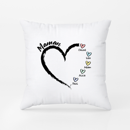 3044PFR2 mamie coeur pastel coussin personnalise maman 3044p8f5a