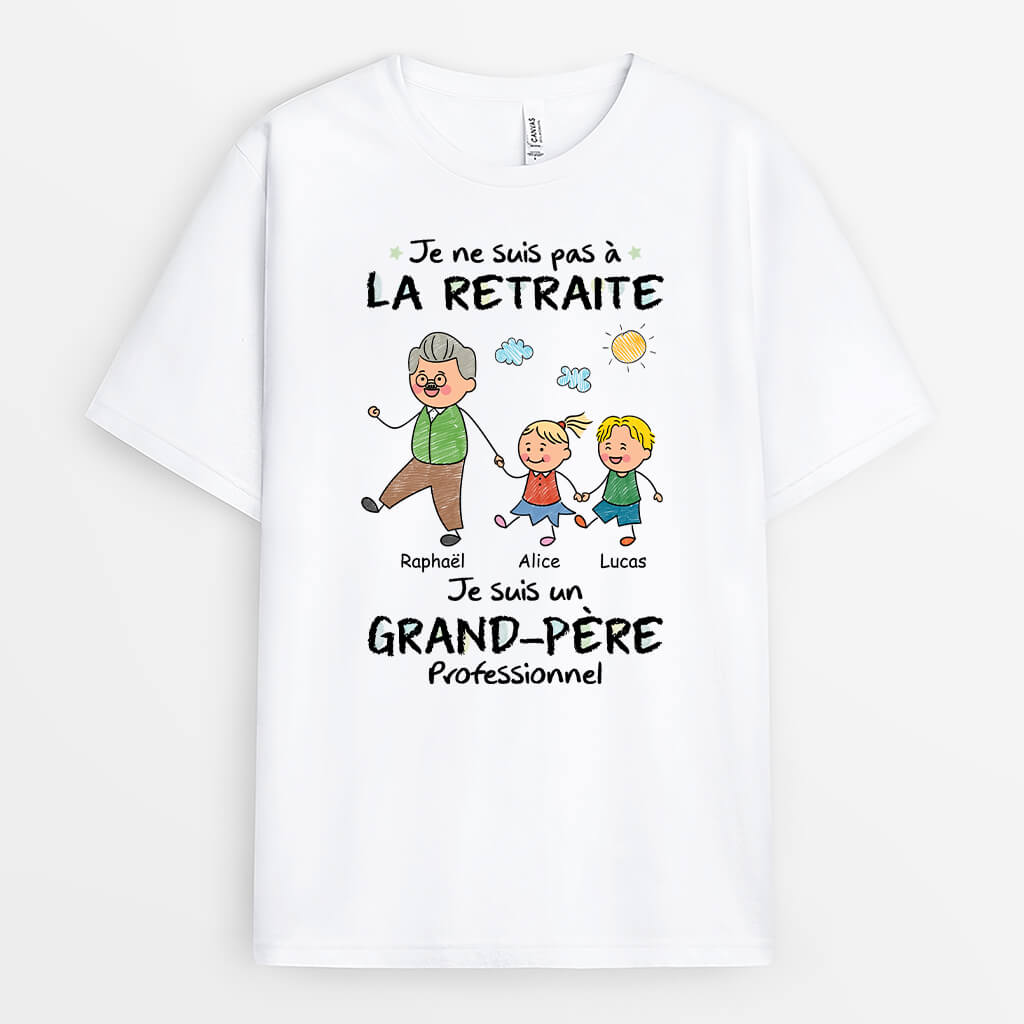 Je Suis Un Papy Professionnel Version Dessin - Cadeau Personnalisé | T-shirt Pour Papy
