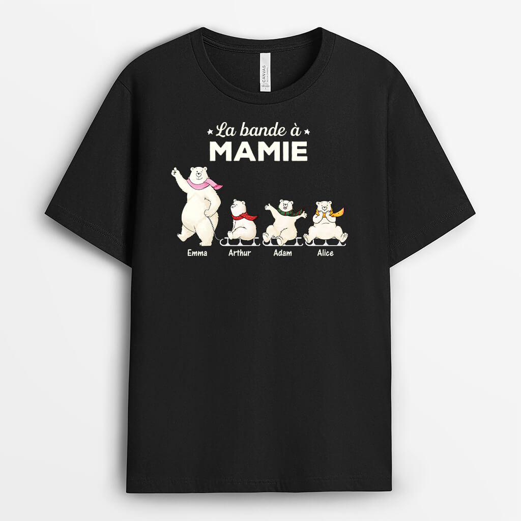 La Bande À Mamie Version Ours Blancs - Cadeau Personnalisé | T-shirt Pour Mamie