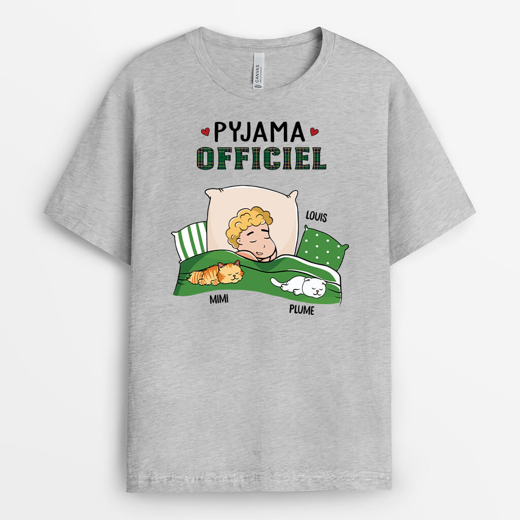 3064AFR2 pyjama officiel avec chat version texte vintage tee shirt avec des chats_a889af90 b3cb 473f b94e bf85bf45eeaa