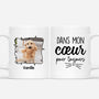 3084MFR1 dans mon coeur pour toujours version chien t shirt personnalise avec chien