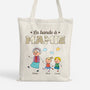 3089BFR1 tote bag personnalise mamie maman la bande a mamie avec enfant 3089bsp3b