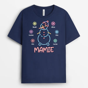 3103AFR2 papy version bonhomme de neige neon avec flocons t shirt personnalise pour papy_cd42cf15 44dd 456f 96d1 0daaede16eb2