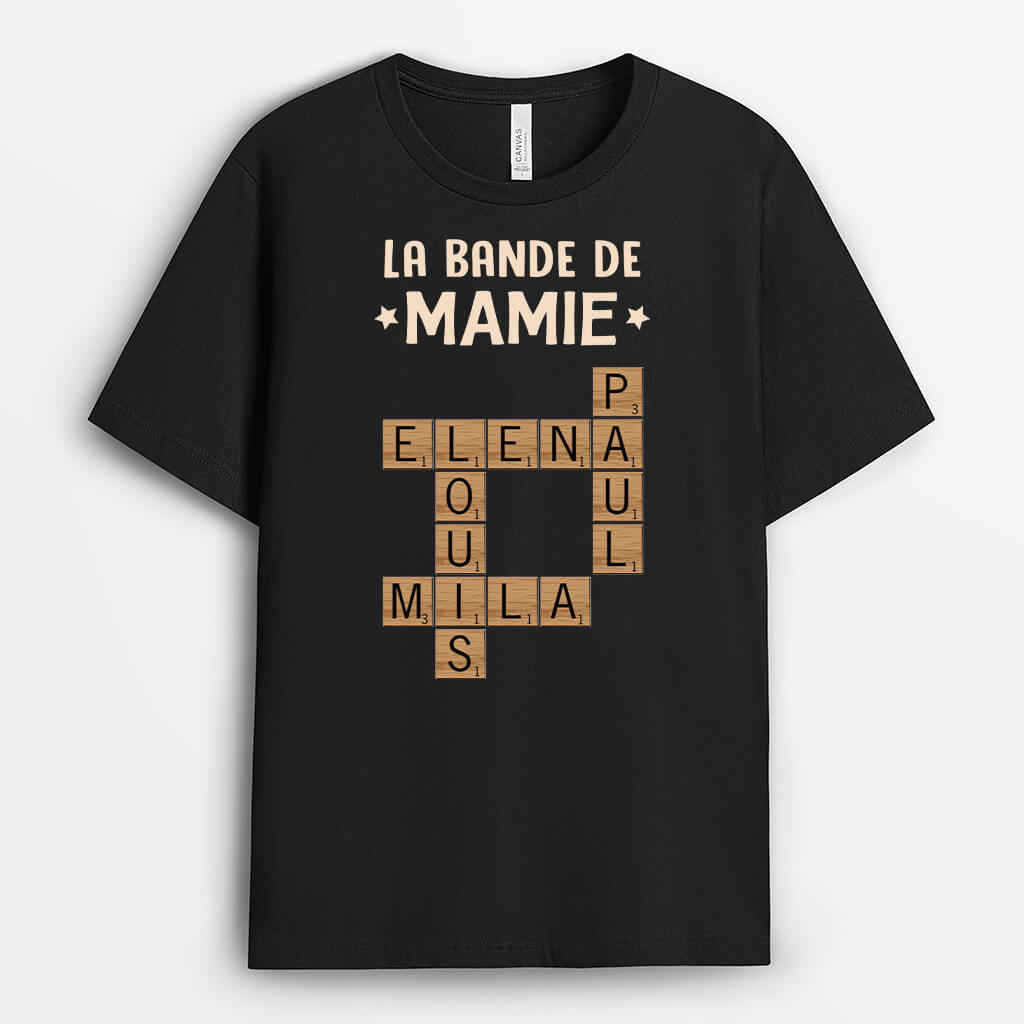 La Bande À Mamie Version Mots Croisés - Cadeau Personnalisé | T-Shirt Pour Mamie