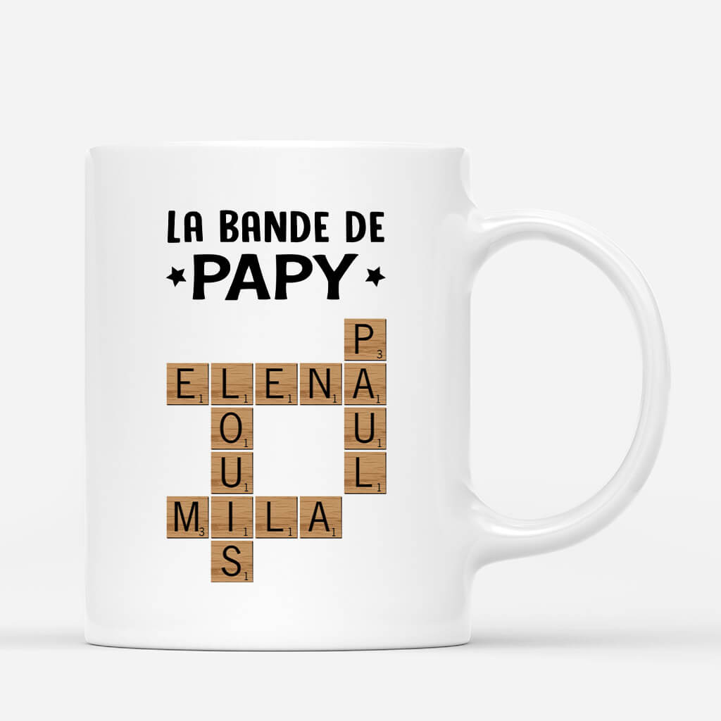 La Bande À Papy Avec Mots Croisés - Cadeau Personnalisé | Mug Pour Papy