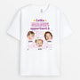3147AFR1 cette mamie appartient a avec visages des petits enfants tee shirt mamie personnalise