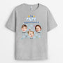 3147AFR2 cette mamie appartient a avec visages des petits enfants tee shirt mamie personnalise