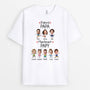 3152AFR2 dabord papa maintenant papy avec visages tee shirt chat personnalise