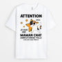 3165AFR1 je suis une maman papa chat completement folle fou tee shirt chat personnalise