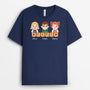 3204AFR1 papy version les petits enfants avec puzzle de mots tee shirt pour papy personnalise