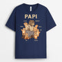 3213AFR1 papy ours vintage avec ses petits enfants t shirt personnalise pour papy_3ec797f6 55f1 4548 8b73 57fa16e5e0fd
