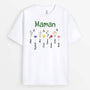 3219AFR2 mamie avec papillons et fleurs sauvages tee shirt personnalisable mamie