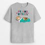 3220AFR1 pyjama officiel version chats dormant avec textes colores tee shirt avec des chiens