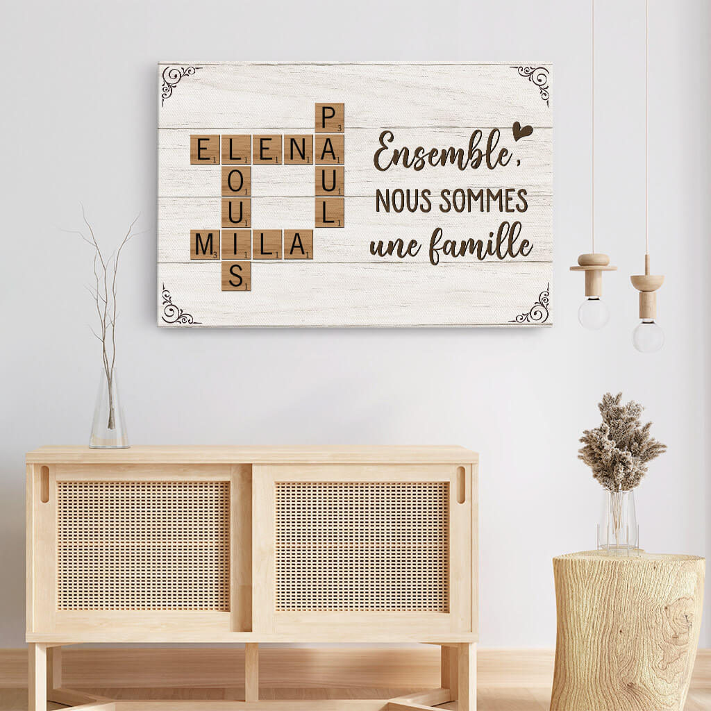 3221CFR3 ensemble nous formons une famille toile famille personnalisable