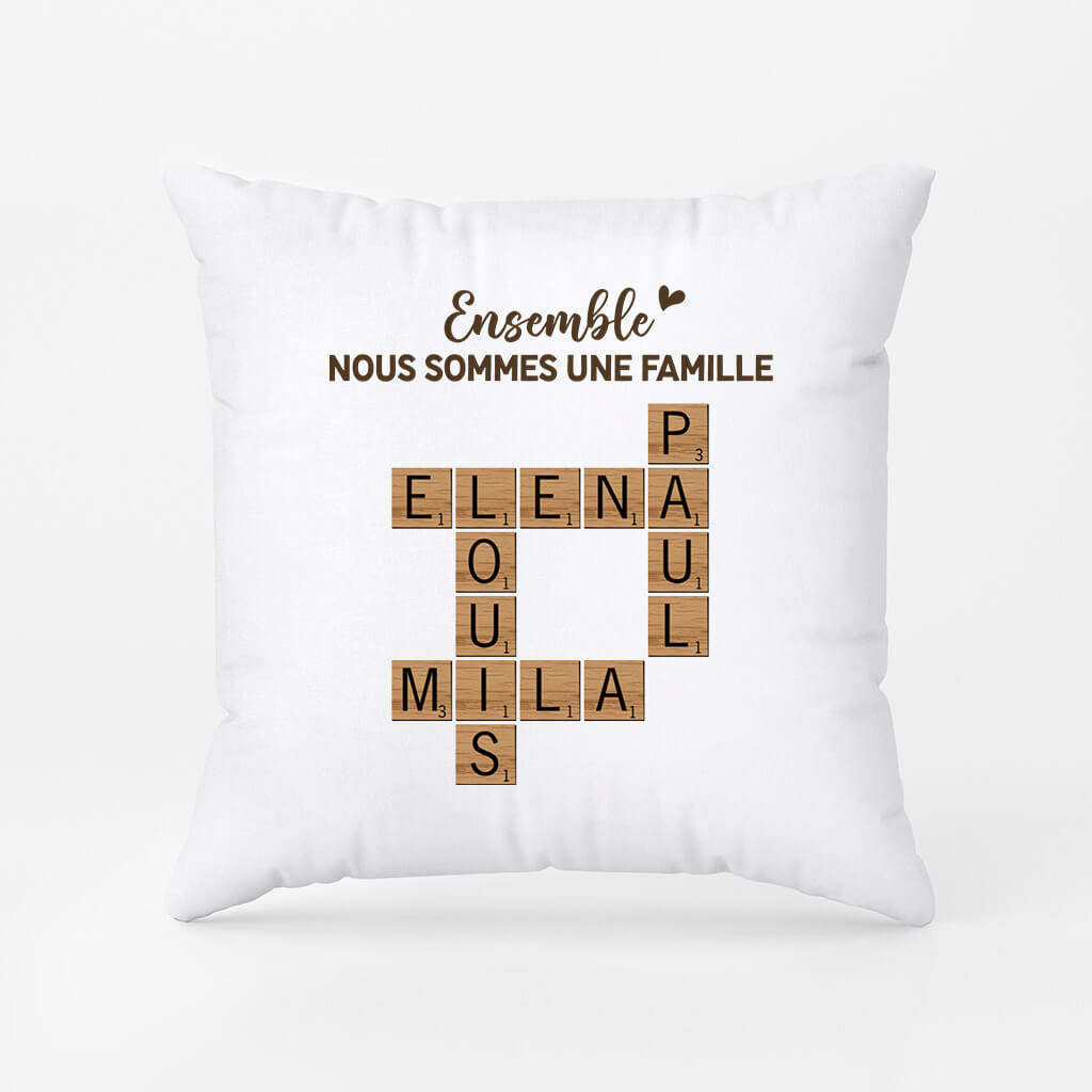 Ensemble Nous Formons Une Famille - Cadeau Personnalisé | Coussin Pour Famille